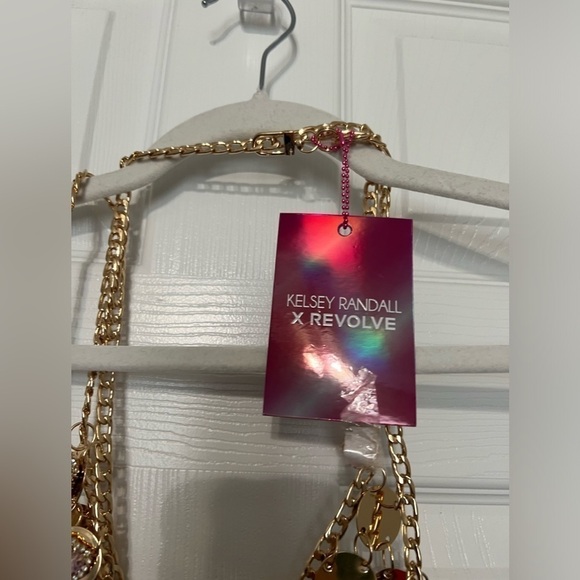 NEW Kelsey Randall x REVOLVE Kelsey Chainmail Dress in Pink & Gold - Picture 13 of 14